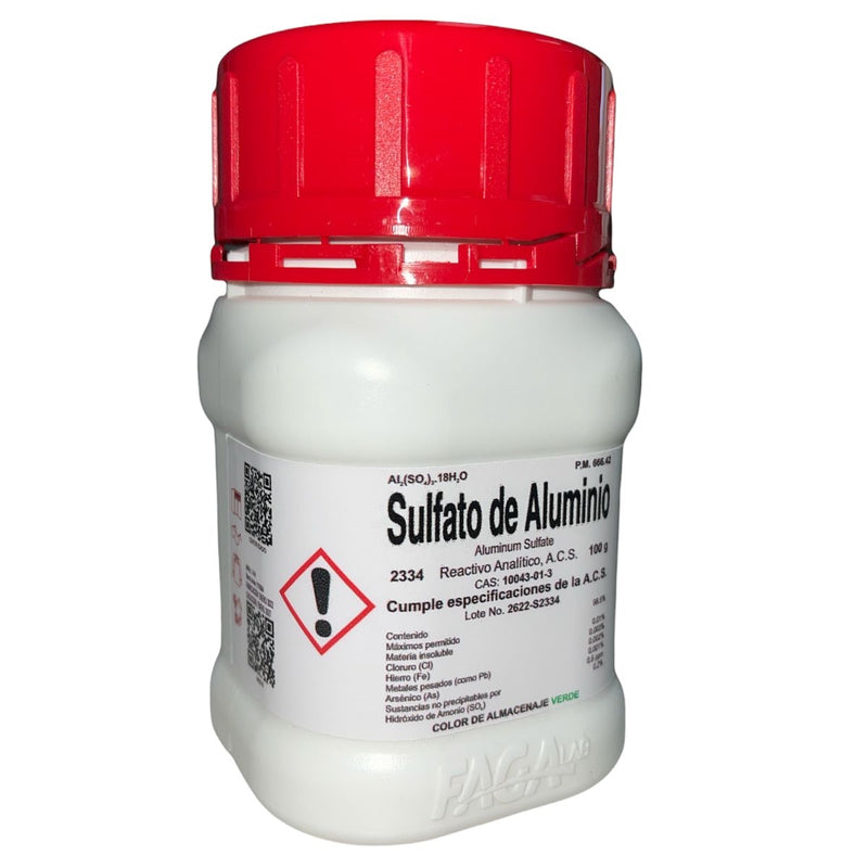 Sulfato De Aluminio R. A. De 100 G Fagalab ID-1664911