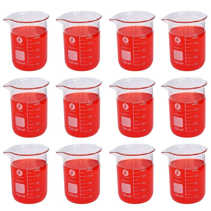 Vaso Precipitado De Vidrio 150 Ml Paq C/12 Jf Lhabo ID-2261149