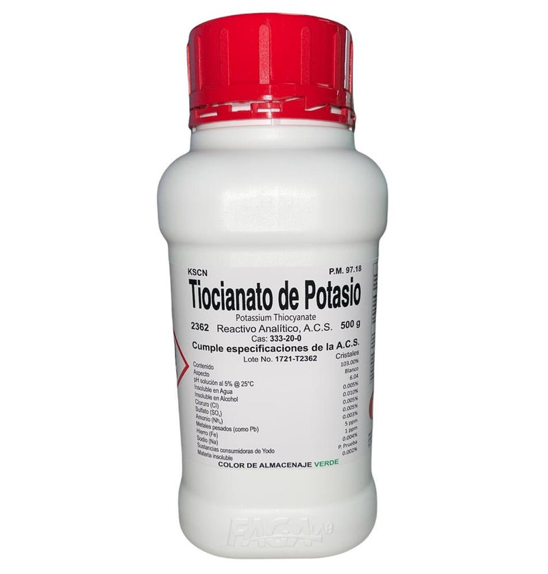 Tiocianato De Potasio R. A. De 500 G Fagalab ID-1639477