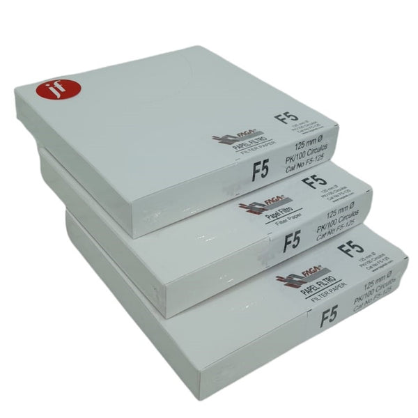 Paquete de 3 Papel Filtro Cualitativo F5-125 Fagalab