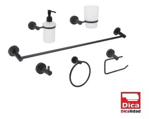 Juego De Accesorios Para Baño Marca Dica Modelo 3200.2 6Pz ID-2384057