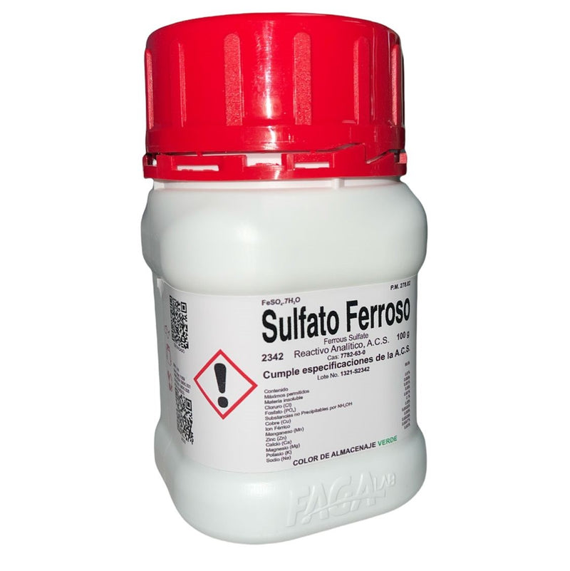 Sulfato Ferroso R. A. De 100 G Fagalab ID-1641270