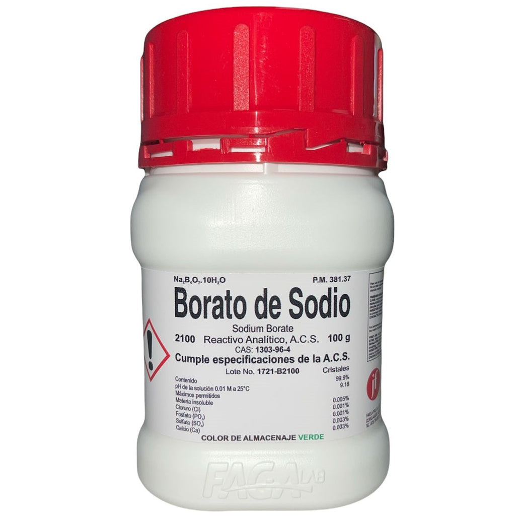 Borato de Sodio R. A. de 100 G Fagalab