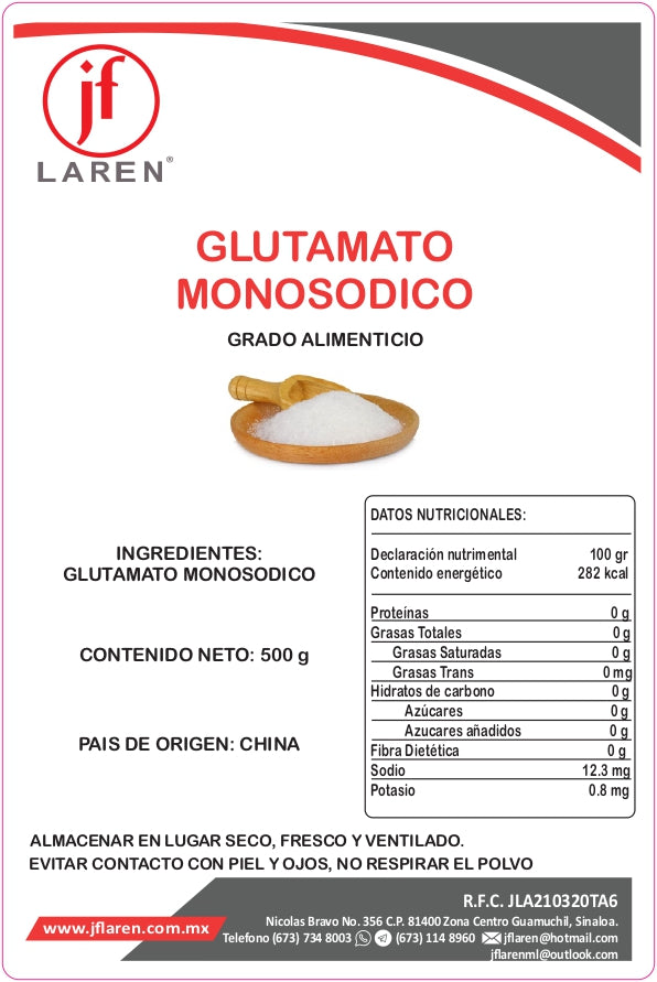 Glutamato Monosodico 500G Jf Laren ID-2465441