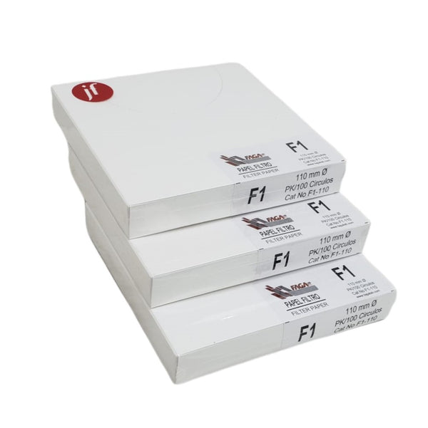 Paquete de 3 Papel Filtro Cualitativo Fagalab F1-110 C/100