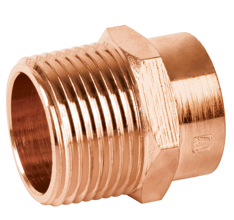 Conector De Cobre Rosca Exterior 1/2'' 10 Piezas 49653 Foset ID-1705645