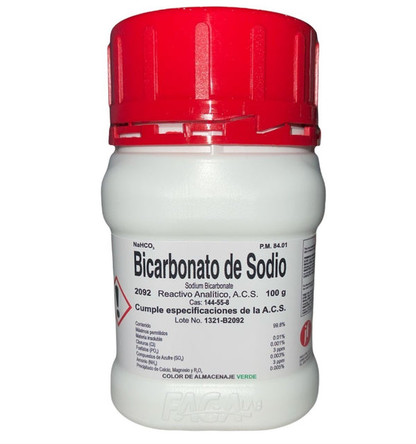 Bicarbonato de Sodio R. A. de 100 G Fagalab