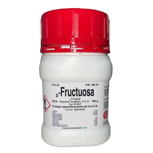 D-fructuosa (levulosa) R. A. de 100 G Fagalab