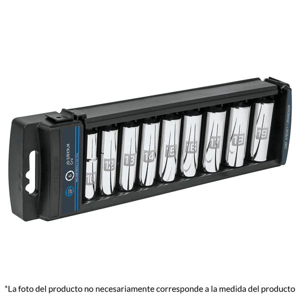 Juego Dados 3/8' Std Largos 9 Pz Truper 14172