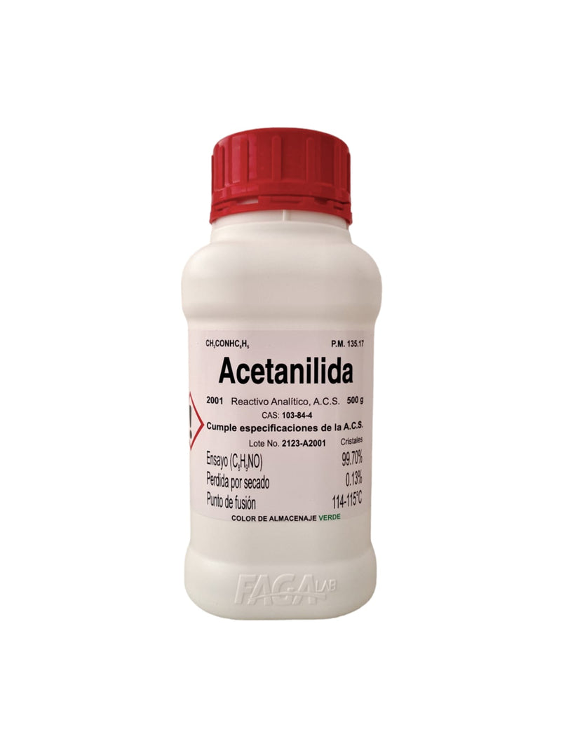 Acetanilida R.A. De 500 G Fagalab ID-2353451