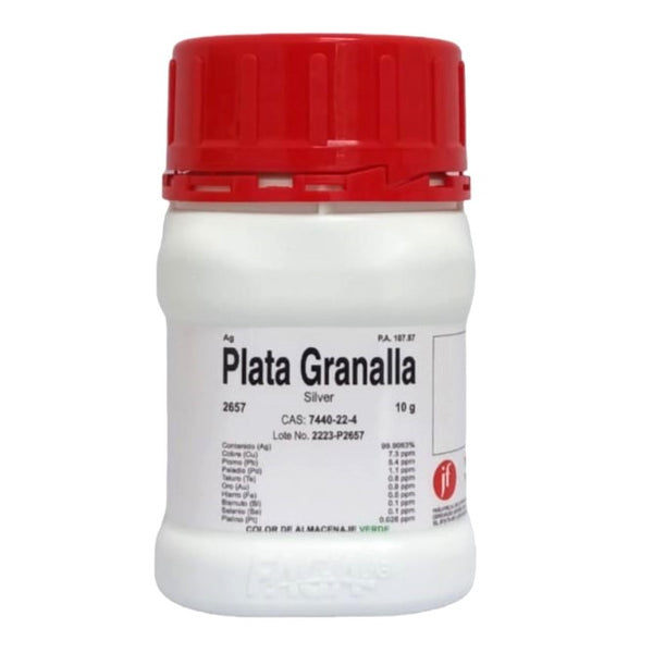 Plata Granalla .999 10g Pureza 99.9983% Fagalab