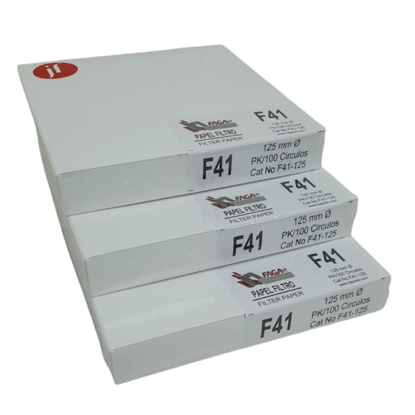 Paquete de 3 Papel Filtro Cuantitativo F41-125 Fagalab