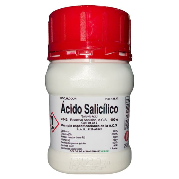 Ácido Salicílico R. A. de 100 G Fagalab