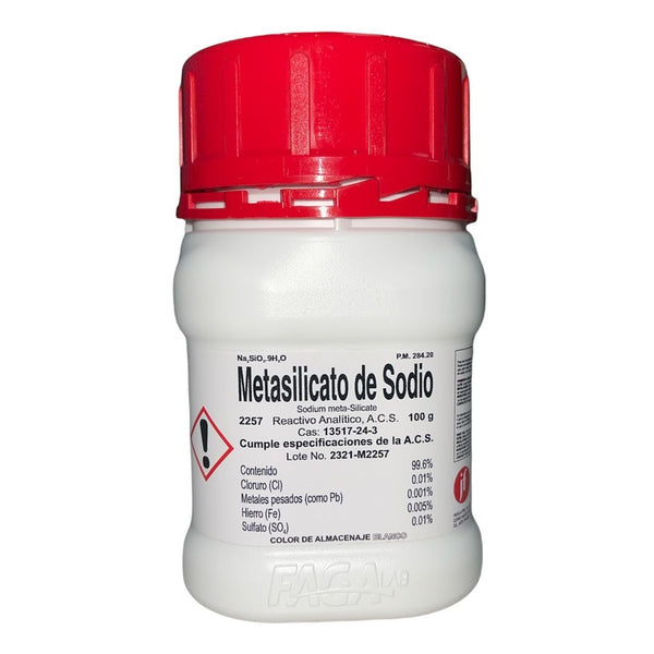 Metasilicato de Sodio Nonahidratado R. A. de 100 G Fagalab