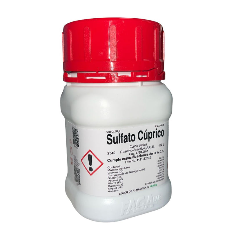 Sulfato Cúprico Pentahidratado R. A. De 100 G Fagalab ID-1639676