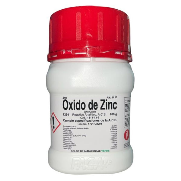 Oxido de Zinc R. A. de 100 G Fagalab