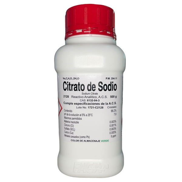 Citrato de Sodio R. A. de 500 G Fagalab