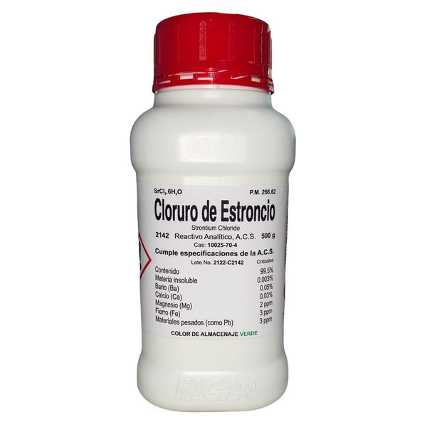 Cloruro de Estroncio R. A. de 500 G Fagalab