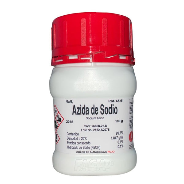 Azida de Sodio R. A. de 100 G Fagalab