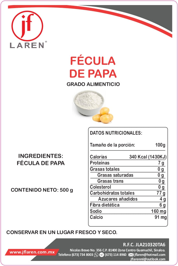 Fécula De Papa 500G Jf Laren ID-2465344