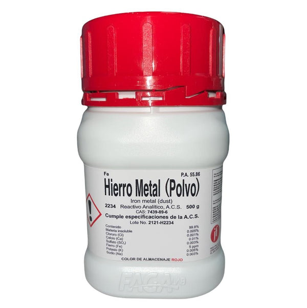 Hierro Metal Polvo R. A. De 500 G Fagalab ID-1639172