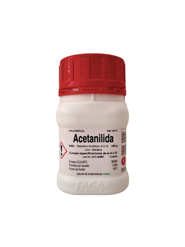 Acetanilida R.A. De 100 G Fagalab ID-2353388