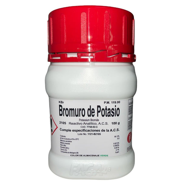 Bromuro de Potasio R. A. de 100 G Fagalab