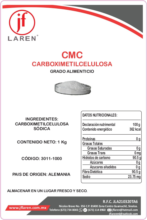 Cmc Carboximetilcelulosa 1Kg Jf Laren ID-2540330