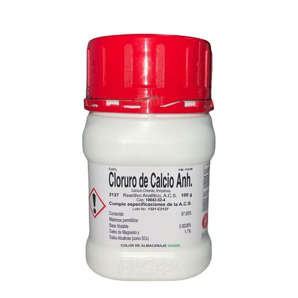 Cloruro de Calcio Anhidro R. A. de 100 G Fagalab