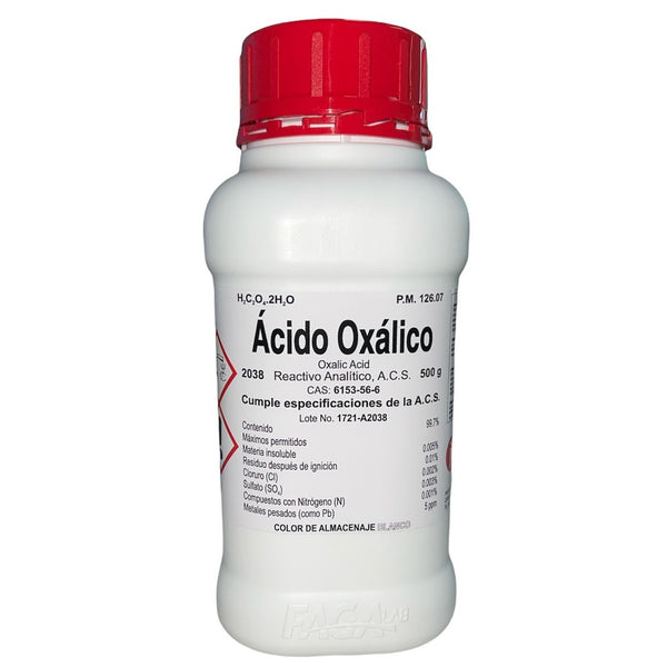 Ácido Oxálico R. A. de 500 G Fagalab