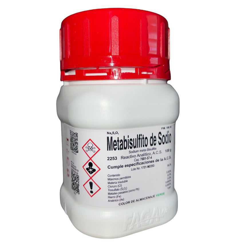 Metabisulfito De Sodio R. A. De 100 G Fagalab ID-1639531