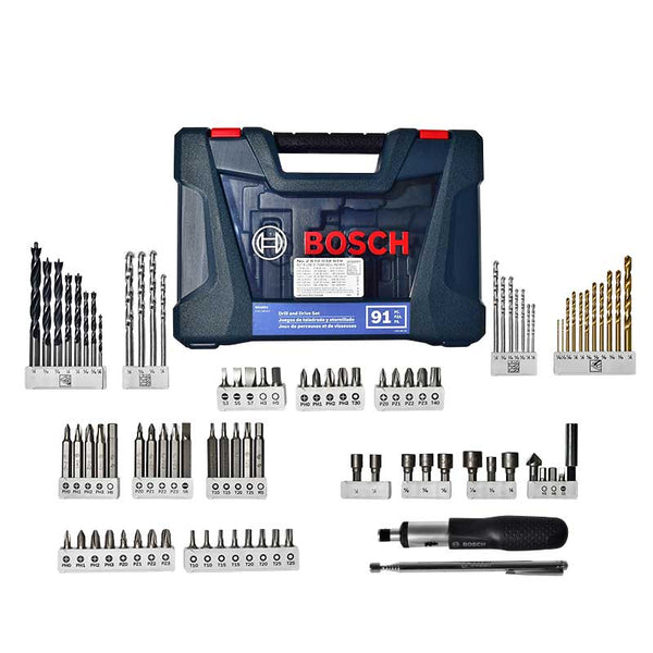 Set Brocas Destornillador V-Line 91Pz Estuche Ms4091 Bosch ID-1685157