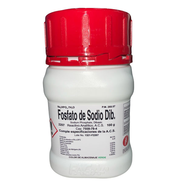 Fosfato de Sodio Dibásico R. A. de 100 G Fagalab