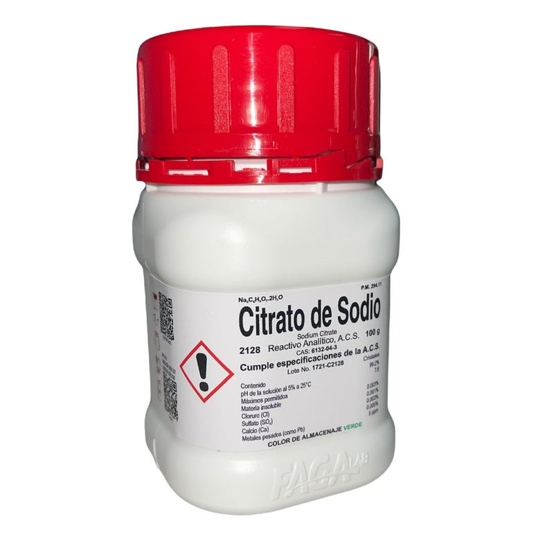 Citrato De Sodio R. A. De 100 G Fagalab ID-1639626