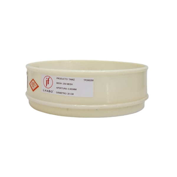 Tamiz de Plástico para Pruebas de Laboratorio 20cm Malla 250 Jf Lhabo