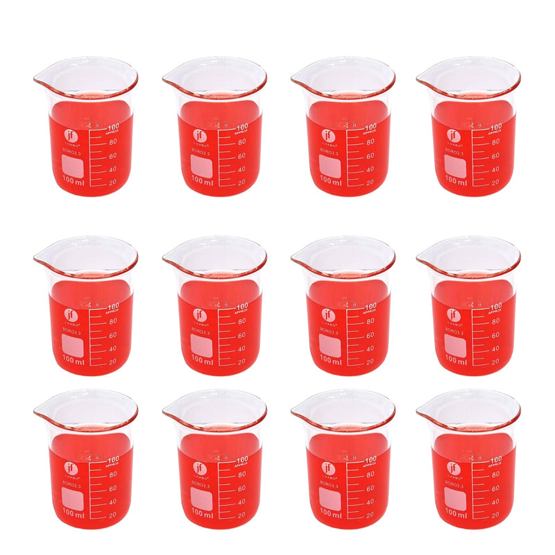 Vaso Precipitado De Vidrio 100 Ml Paq C/12 Jf Lhabo ID-2259499