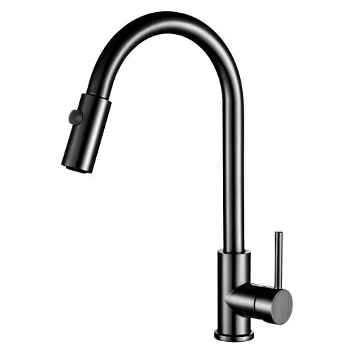 Monomando para Fregadero Nariz Retráctil Negro 4088.2 Dica
