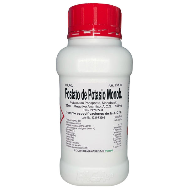 Fosfato de Potasio Monobasico R. A. de 500 G Fagalab