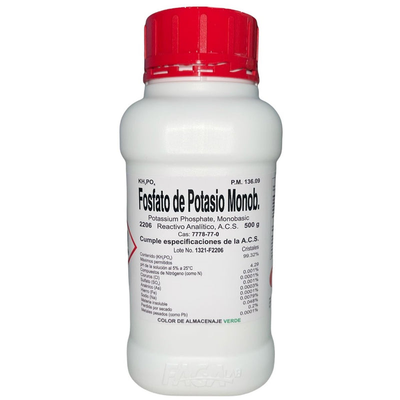 Fosfato De Potasio Monobasico R. A. De 500 G Fagalab ID-1639773