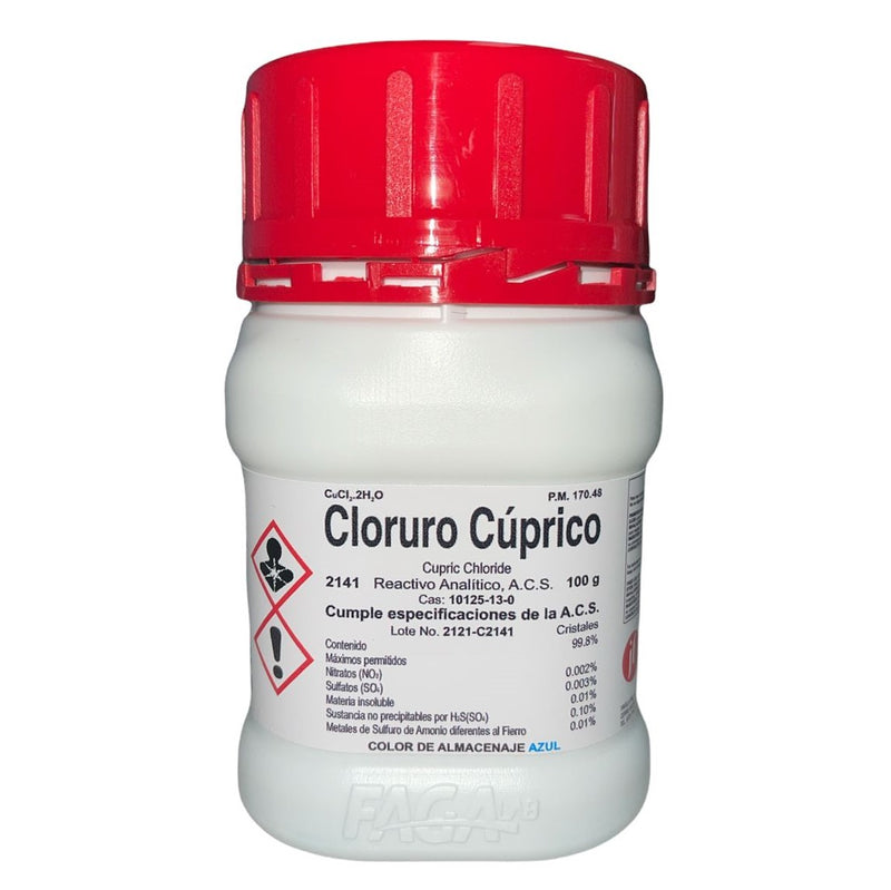 Cloruro Cúprico R. A. De 100 G Fagalab ID-1641206