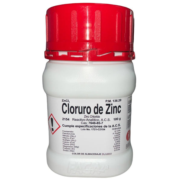 Cloruro de Zinc R. A. de 100 G Fagalab