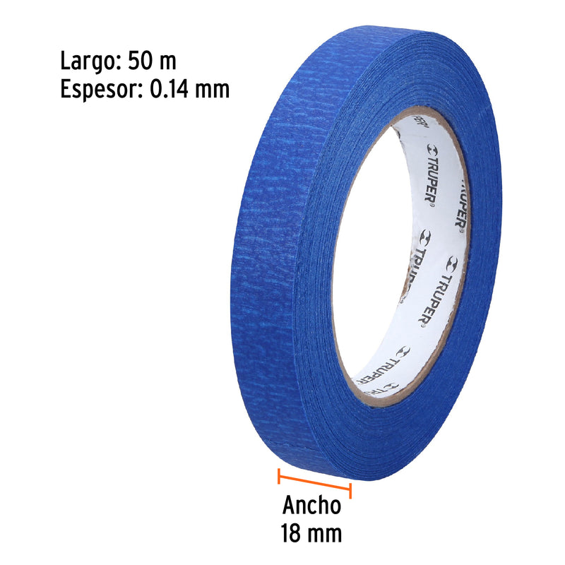 Masking Tape Azul 3/4' X 50 Mt 12621 Truper ID-2785734