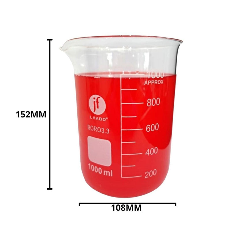 Vaso Precipitado De Vidrio 1000 Ml Jf Lhabo ID-2244180