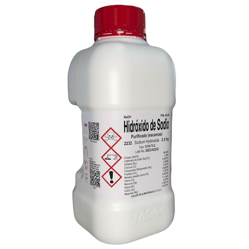 Hidróxido De Sodio (Purificado) R. A. De 2.5Kg Fagalab ID-1656538