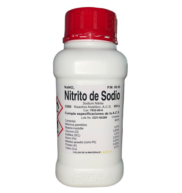 Nitrito de Sodio R. A. de 500 G Fagalab