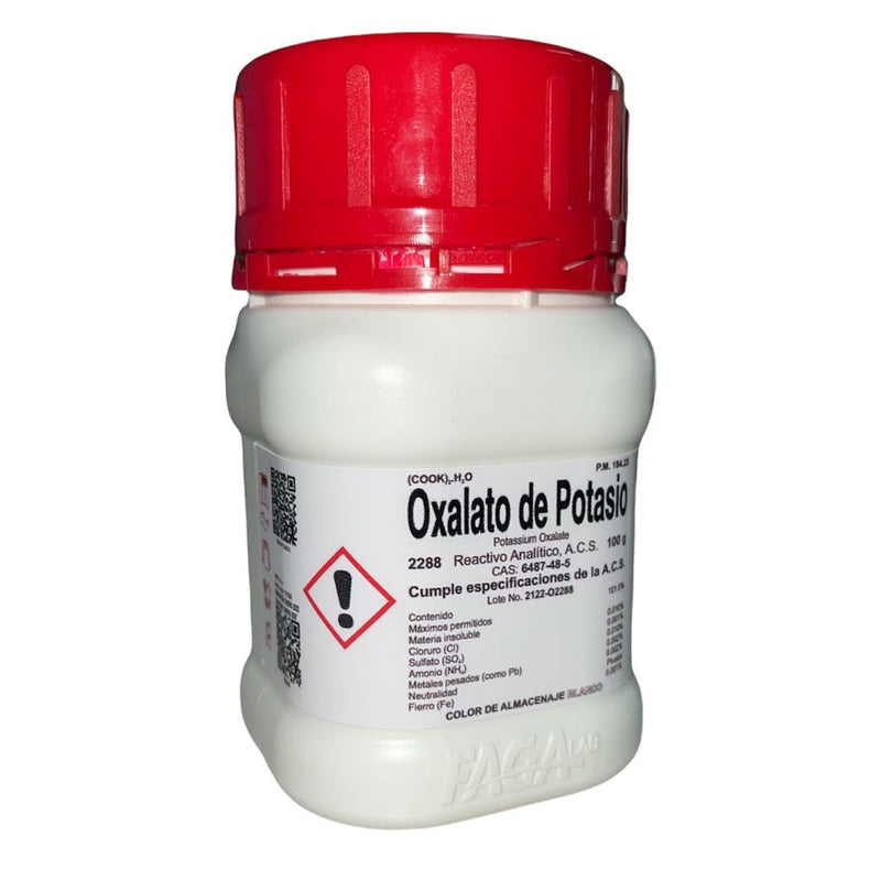 Oxalato De Potasio R. A. De 100 G Fagalab ID-1657462