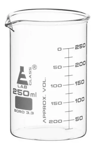 Vaso de Precipitado Graduado de Vidrio 250 Ml Eisco