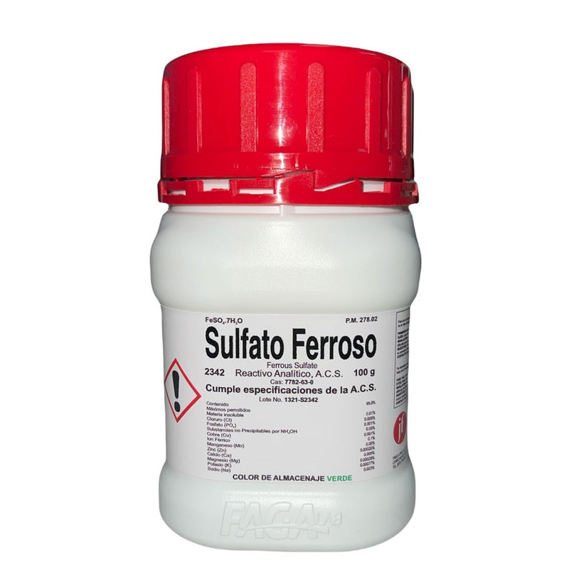 Sulfato Ferroso R. A. De 100 G Fagalab ID-1641273