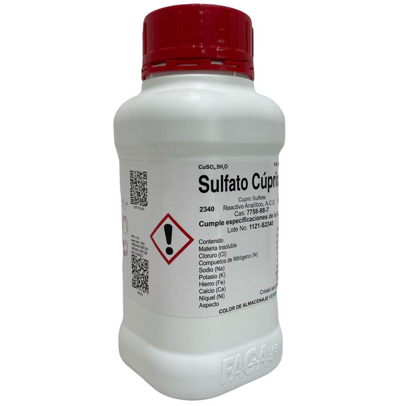 Sulfato Cúprico Pentahidratado R. A. De 500 G Fagalab ID-1638901