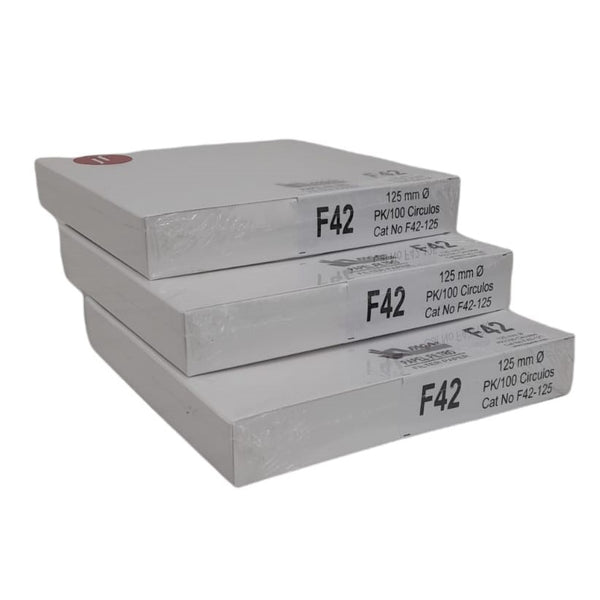 Paquete de 3 Papel Filtro Cuantitativo F42-125 Fagalab